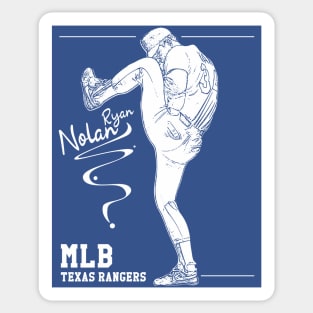 Nolan ryan || White || Texas rangers Sticker